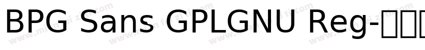 BPG Sans GPLGNU Reg字体转换